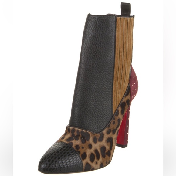 Christian Louboutin Leather and Suede Boots - Picture 1 of 5
